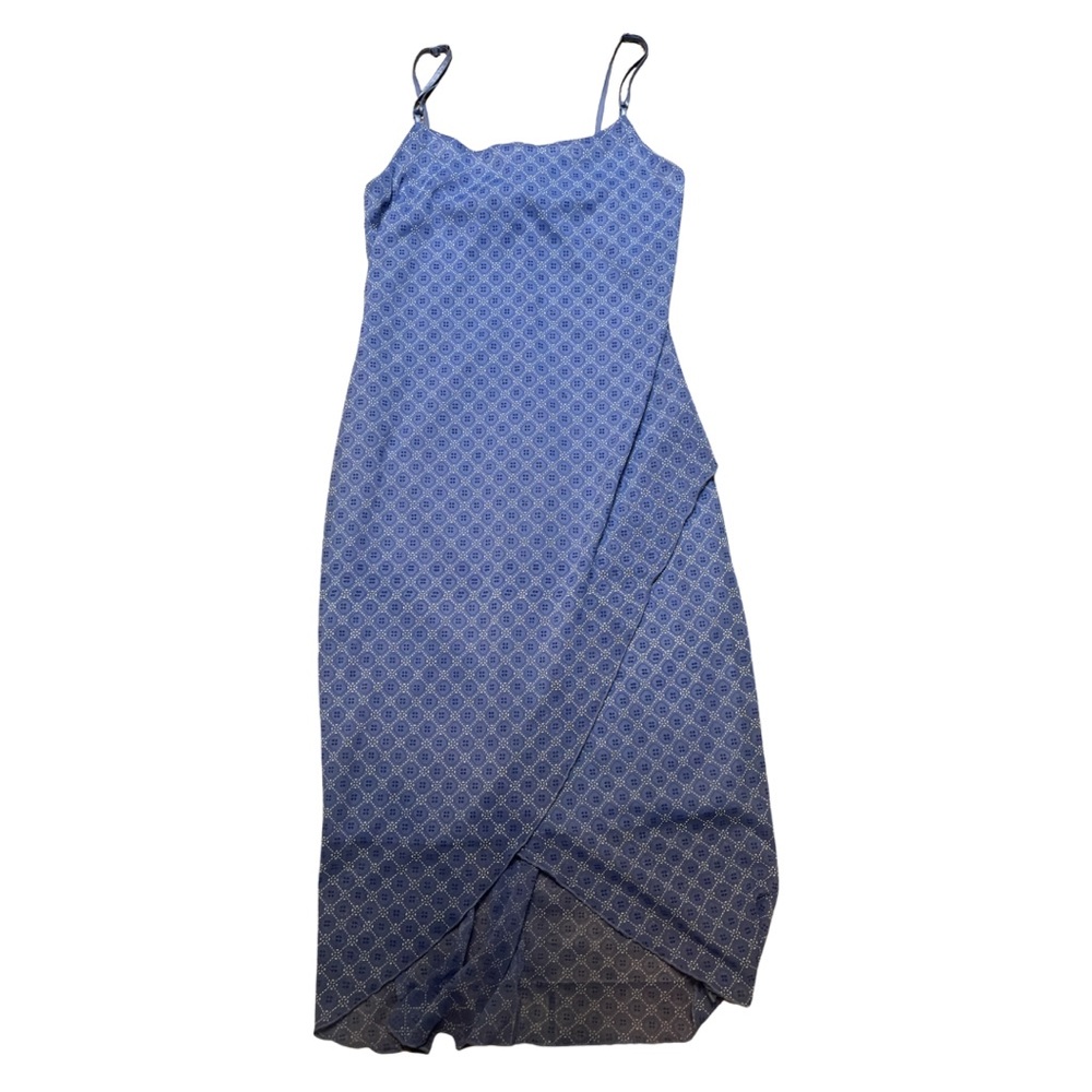 Y2K City Triangles Sky Blue Lace Dress sz Med